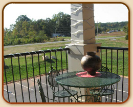 Shared stone porch or patio